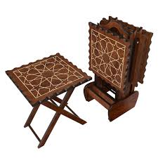 تصویر 5 از میز عسلی چوبی تاشو مناسب پذیرایی و مهمانی